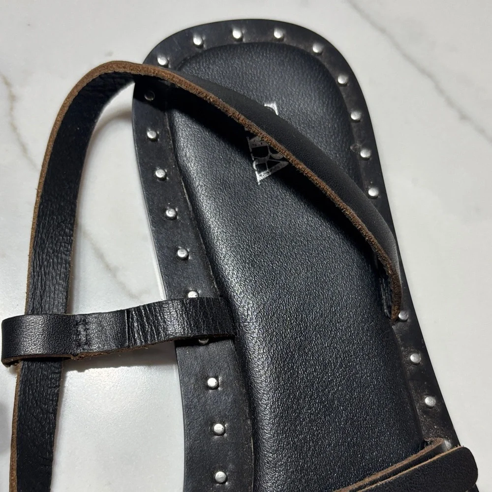 Zara Black Studded Sandals - Picture 6 of 10